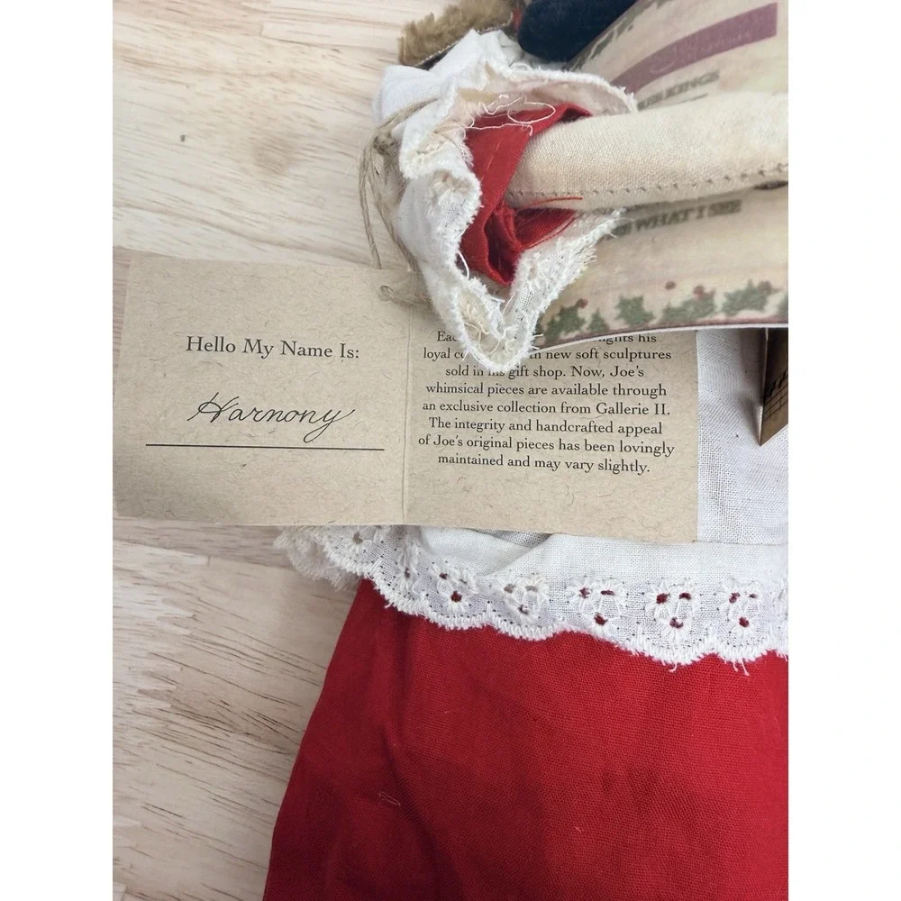 Joe Spencer Gathered Traditions Primitive Caroler Dolls Harmony & Harper Pair #6